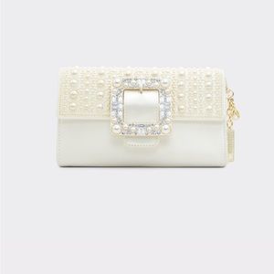 Aldo White Clutch/Evening Bag